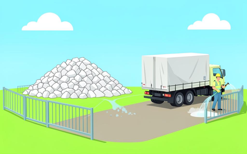 Rubble, dust and site housekeeping